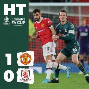 半场-博格巴复出造点C罗罚失桑乔破门 曼联1-0暂时领先米德尔斯堡